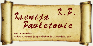 Ksenija Pavletović vizit kartica